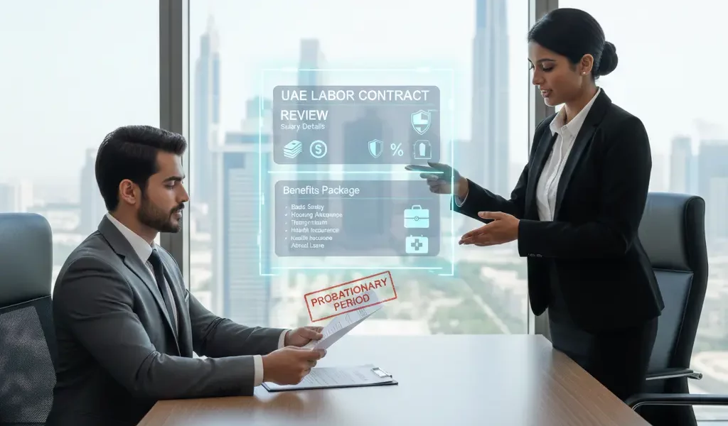 probation period salary benefits UAE